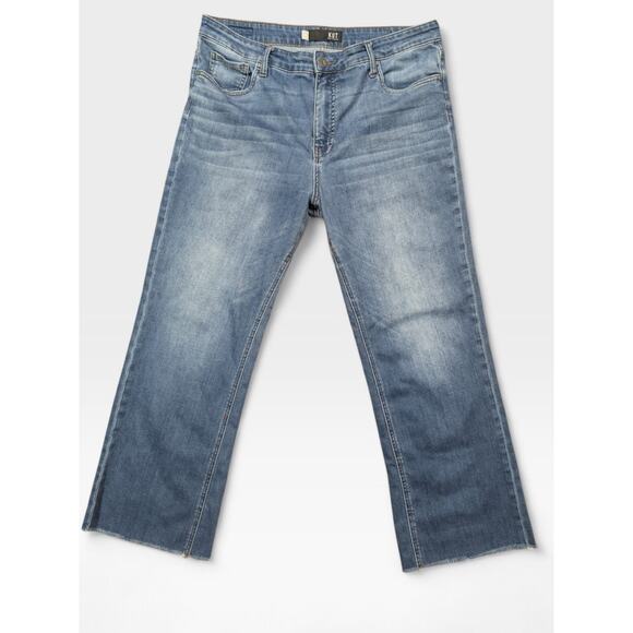 Kut from the Kloth Denim - KUT from the Kloth High Rise Raw Hem Straight Leg Jeans - Size 14